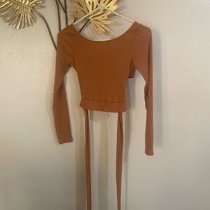 ILLA ILLA Rust Long Sleeve Crop Top
